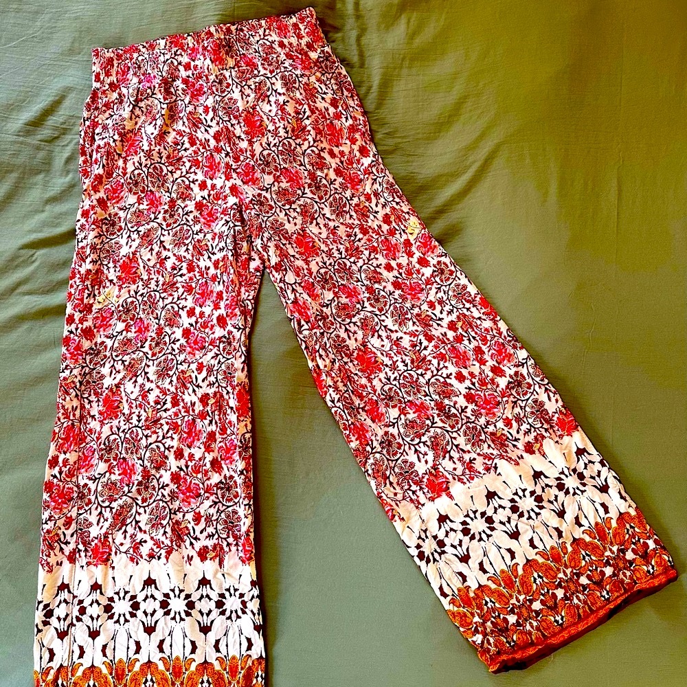 Floral Wide-Leg Pants